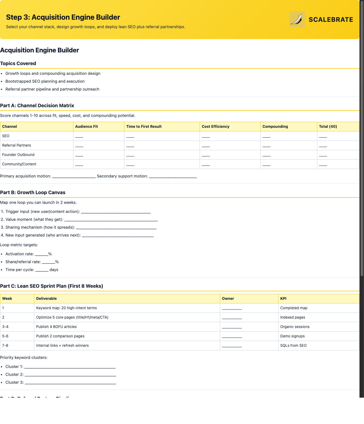 Preview of the Acquisition Engine Builder