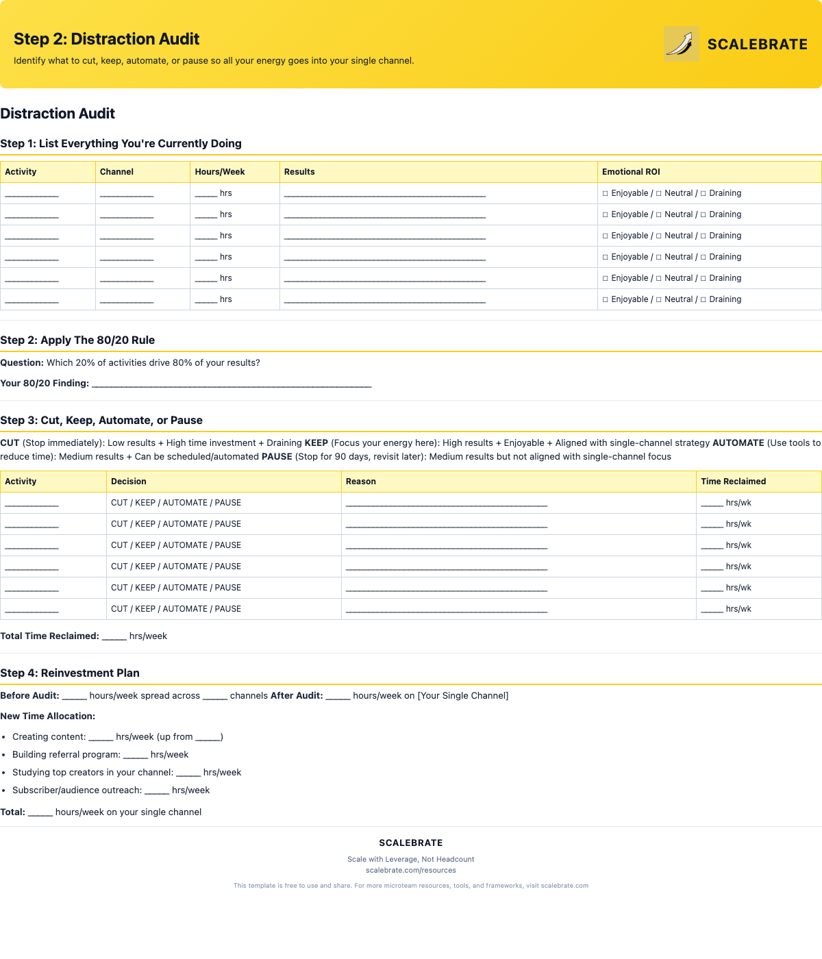 Preview of the Distraction Audit