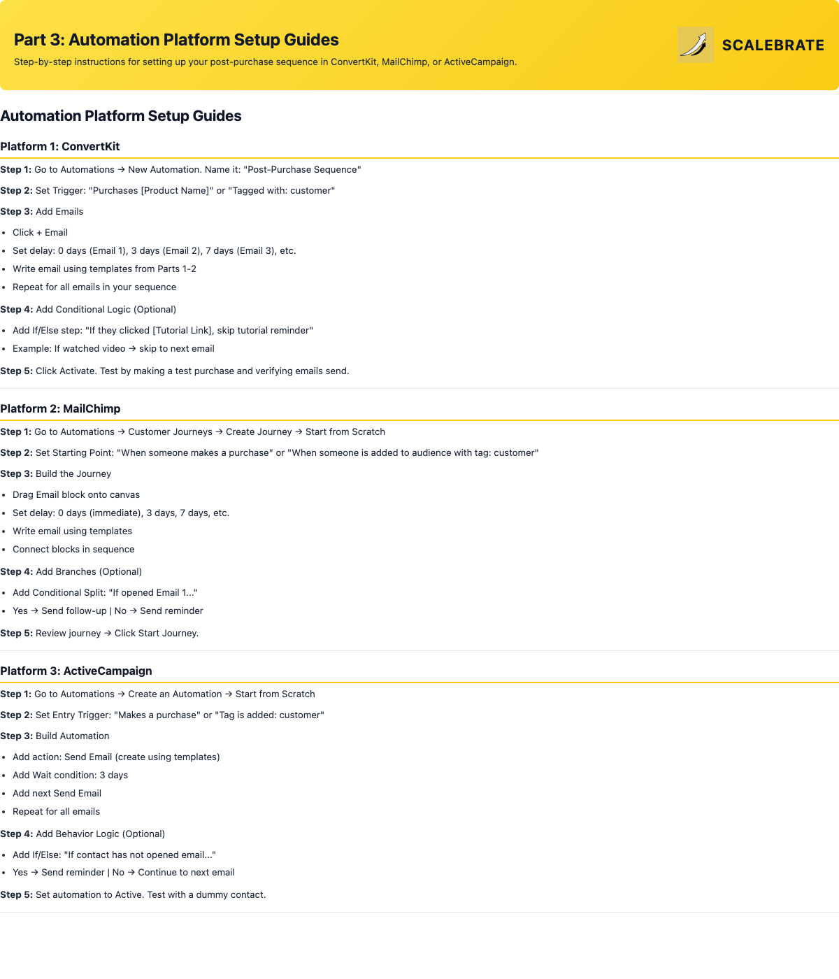 Preview of the Platform Selection and Automation Setup Guide