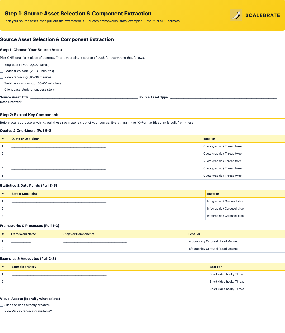 Preview of the Source Asset Selection and Component Extraction Guide